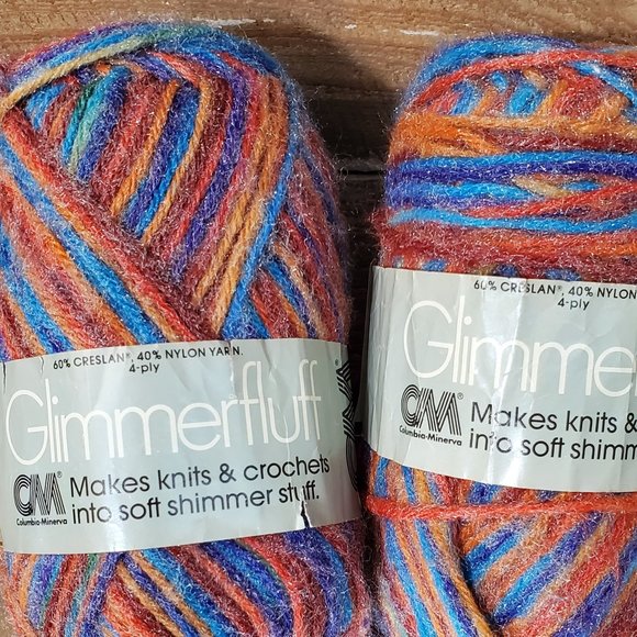 Columbia-Minerva Other - Columbia-Minerva Glimmerfluff 4-ply Vintage Yarn.  Color: Earth #3801 - 2 skiens
